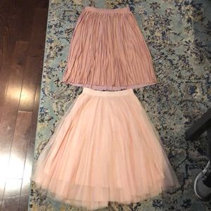 Two pleated Charlotte Russe Midi Skirts $25 Both